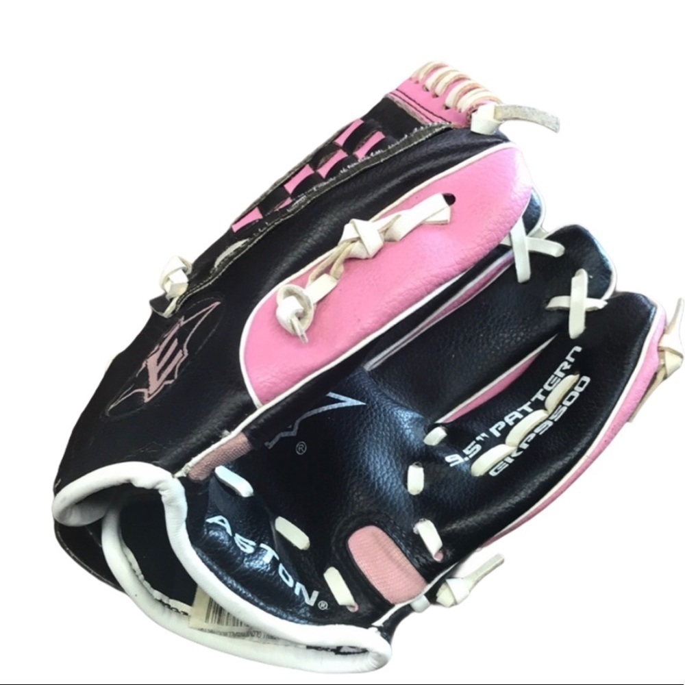 Easton Girls Tball Glove 9.5 Pink Black